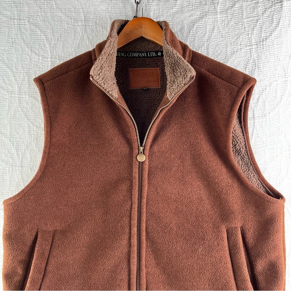 Outback Trading Company Summit Vest Mens XL Brown Fleece Sherpa Lined Western - Picture 2 of 16